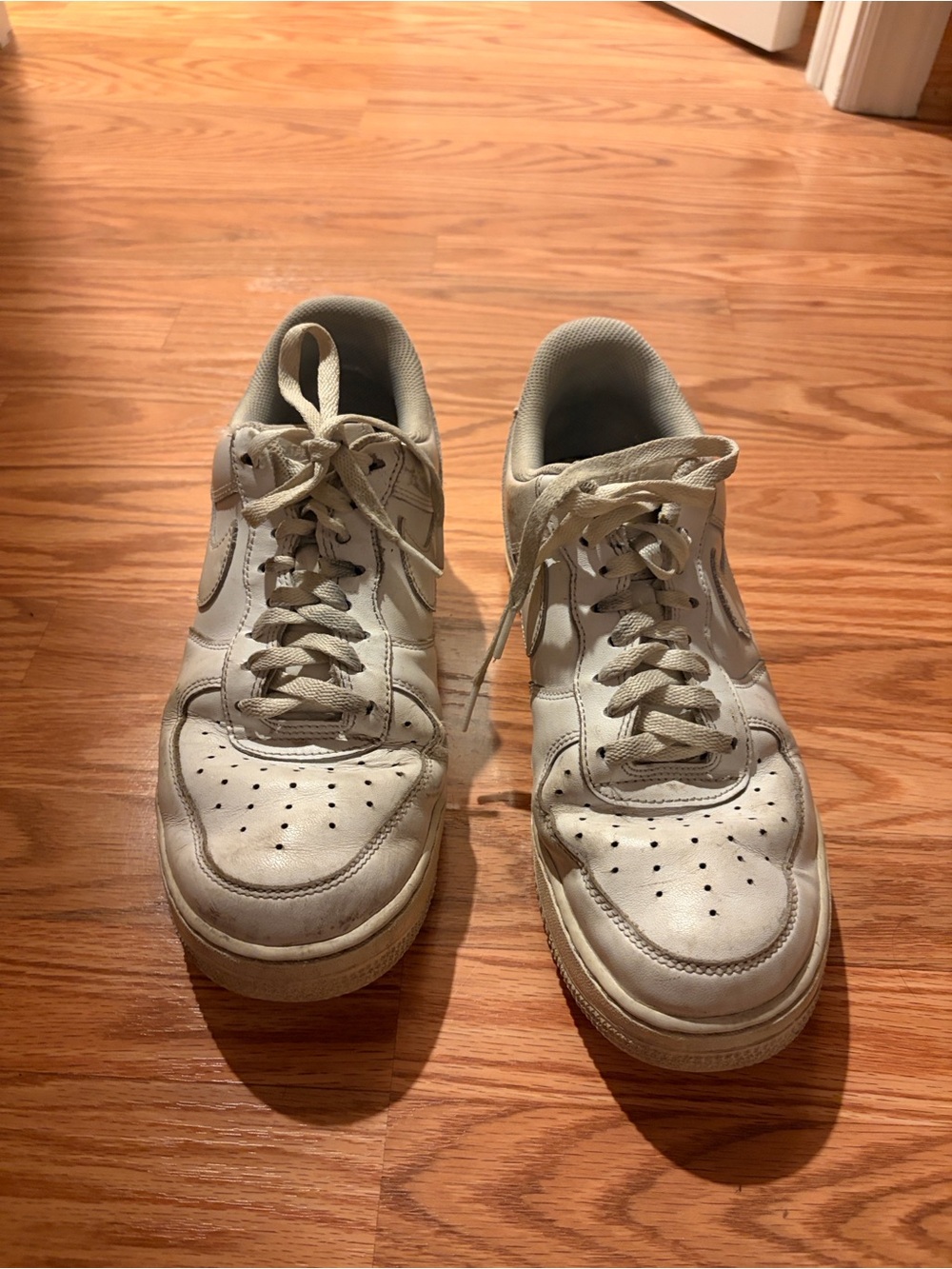 Nike Women's White Leather Low-Top Sneakers
